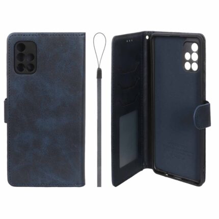 کیف موبایل مگنتی درجه یک داخل خز MNC Plus مدل Samsung Galaxy A71 - سرمه ای