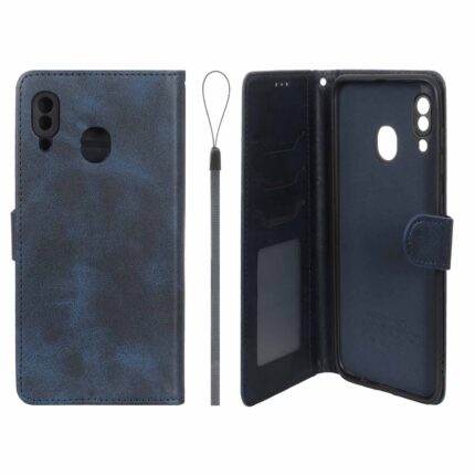 کیف موبایل مگنتی درجه یک داخل خز MNC Plus مدل Samsung Galaxy A30 / A20 - سرمه ای