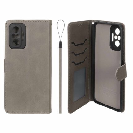 کیف موبایل مگنتی درجه یک داخل خز MNC Plus مدل Xiaomi Redmi Note 10 Pro 4G / Redmi Note 10 Pro Max - خاکستری