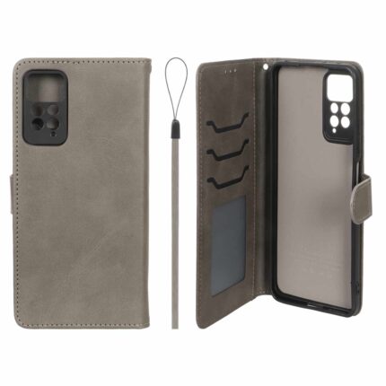 کیف موبایل مگنتی درجه یک داخل خز MNC Plus مدل Xiaomi Redmi Note 12 Pro 4G / Redmi Note 11 Pro - خاکستری