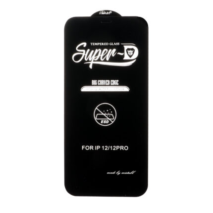 محافظ صفحه نمایش شیشه ای Apple iPhone 12 / iPhone 12 Pro - Full Cover Super D Mietubl - مشکی (بدون پک) - NTC ORG
