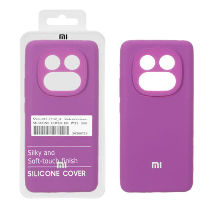 قاب سیلیکونی پاک کنی اورجینال درجه یک Xiaomi Redmi Note 14 Pro 5G / Redmi Note 14 Pro Plus 5G / Poco X7 5G - ارغوانی (پک دار) - NTC