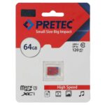 کارت حافظه Pretec MICROSDHC مدل 667X کلاس U3 سرعت 120MB/s ظرفیت 64GB - (گارانتی فراگامان)