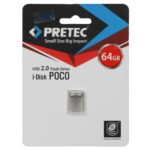 فلش مموری Pretec USB2.0 مدل Poco ظرفیت 64GB - نقره ای (گارانتی فراگامان)