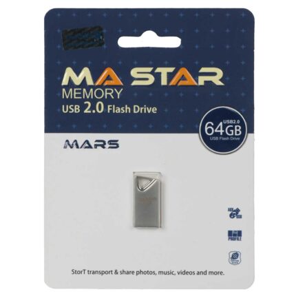 فلش مموری MA STAR USB2.0 مدل Mars ظرفیت 64GB - نقره ای (گارانتی فراگامان)