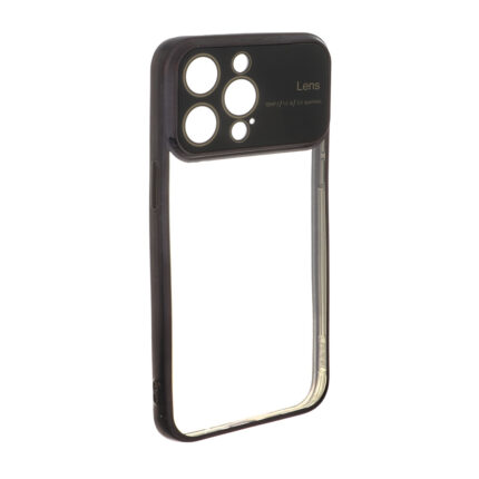 قاب دور رنگی محافظ لنز شیشه ای Apple iPhone 15 Pro Max - مشکی