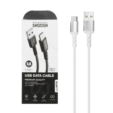 کابل شارژ 1.1 متری فست Shoosh Type-C مدل SH72C - سفید - SMO