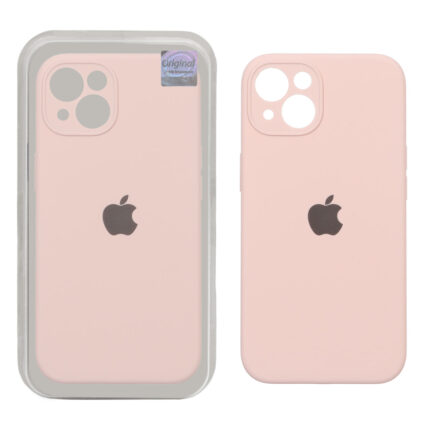 قاب سیلیکونی پاک کنی اورجینال Master Quality مدل Apple iPhone 13 / iPhone 14 - کرم نارنجی (پک دار)
