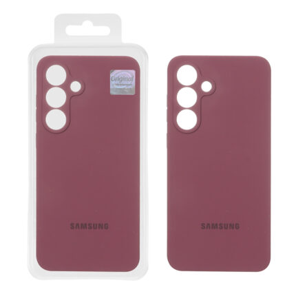 قاب سیلیکونی پاک کنی اورجینال Master Quality مدل Samsung Galaxy S25 FE - زرشکی (پک دار)