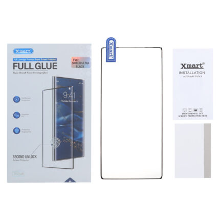 محافظ صفحه نمایش شیشه ای خم فول چسب Full Cover Xmart درجه یک Samsung Galaxy Note20 Ultra - مشکی (پک دار)