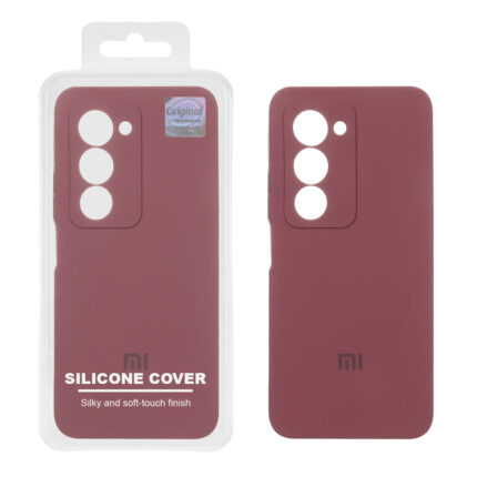 قاب سیلیکونی پاک کنی اورجینال Master Quality مدل Xiaomi Redmi 15 4G - زرشکی (پک دار)
