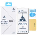 محافظ صفحه نمایش شیشه ای اورجینال Full Cover - AKAM مدل Samsung Galaxy S25 Ultra به همراه دستمال و پد سیلیکونی (پک دار)