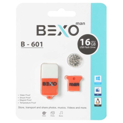 BEXO B-601 USB2.0 Flash Memory-16GB (گارانتی داده پردازی آواتک) نارنجی