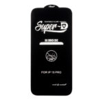 محافظ صفحه نمایش شیشه ای Apple iPhone 15 Pro - Full Cover Super D Mietubl - ESD - مشکی (بدون پک) - NTC ORG