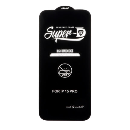 محافظ صفحه نمایش شیشه ای Apple iPhone 15 Pro - Full Cover Super D Mietubl - ESD - مشکی (بدون پک) - NTC ORG