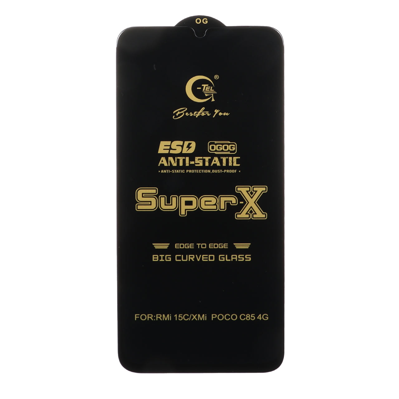 1611254 محافظ صفحه نمایش آنتی استاتیک Xiaomi Redmi 15C / Poco C85 - Full Cover Super X - مشکی (بدون پک) - تصویر 1