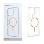 قاب اورجینال Magnetic دور ژله ای MagSafe مدل Samsung Galaxy S25 Ultra - نارنجی (پک دار)