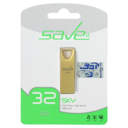 فلش مموری Save it USB2.0 مدل SKY ظرفیت 32GB - طلایی (گارانتی مادام العمر آی تین)