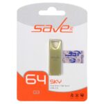 فلش مموری Save it USB2.0 مدل SKY ظرفیت 64GB - طلایی (گارانتی مادام العمر آی تین)