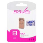 Save it Silk USB2.0 Flash Memory - 8GB رزگلد (گارانتی مادام العمر آی تین)
