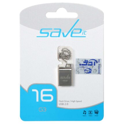Save it SAB USB2.0 Flash Memory - 16GB نقره ای (گارانتی مادام العمر آی تین)