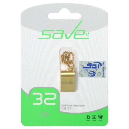 فلش مموری Save it USB2.0 مدل SAB ظرفیت 32GB - طلایی (گارانتی مادام العمر آی تین)