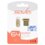 Save it Switch USB3.2 Flash Memory - 64GB طلایی (گارانتی مادام العمر آی تین)