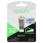 فلش مموری Save it USB3.2 Type-C مدل SIGMA ظرفیت 32GB - نقره ای (گارانتی مادام العمر آی تین)