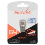 Save it Smart USB3.2 Type-C Flash Memory - 64GB نقره ای (گارانتی مادام العمر آی تین)