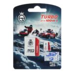 کارت حافظه Queen tech MICROSDHC مدل Turbo 667X کلاس U1 / 10 سرعت 100MB/s ظرفیت 8GB به همراه آداپتور - سفید قرمز