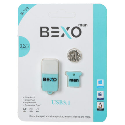 فلش مموری BEXO USB3.1 مدل B-710 ظرفیت 32GB - آبی روشن (گارانتی داده پردازی آواتک)