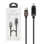 کابل شارژ 1.2 متری فست Yesido Type-C To Lightning دارای نمایشگر LED مدل CA180 27W - خاکستری (گارانتی 12 ماه تعویض نیکان همراه)