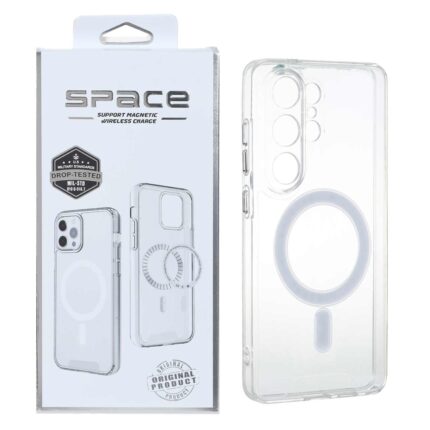 قاب اورجینال Space شفاف Magsafe مدل Samsung Galaxy S26 Ultra (پک دار)