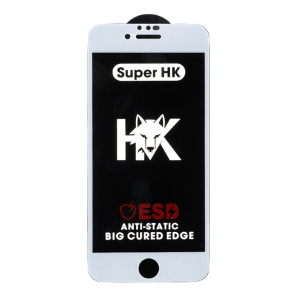 محافظ صفحه نمایش شیشه ای Full Cover ESD Anti Static - Super HK مدل Apple iPhone 6 / iPhone 7 / iPhone 8 / iPhone SE (2020) / SE (2022) - سفید