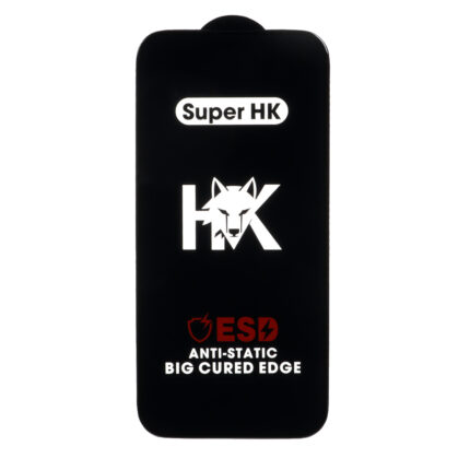 محافظ صفحه نمایش شیشه ای Full Cover ESD Anti Static - Super HK مدل Apple iPhone 16 / iPhone 15 / iPhone 14 Pro
