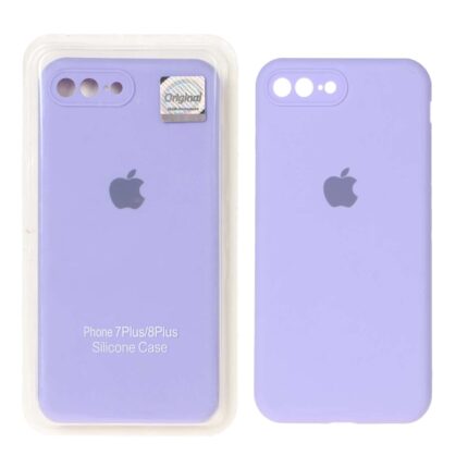قاب سیلیکونی پاک کنی اورجینال Master Quality مدل Apple iPhone 7 Plus / iPhone 8 Plus - بنفش روشن (پک دار)