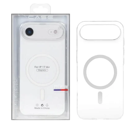 قاب اورجینال کریستالی MagSafe شفاف Premium مدل Apple iPhone 17 Air (پک دار)