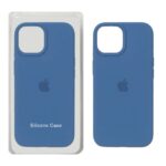 قاب سیلیکونی پاک کنی اورجینال Apple iPhone 15 / iPhone 14 / iPhone 13 - آبی تیره (پک اصلی)