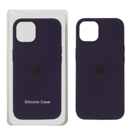 قاب سیلیکونی پاک کنی اورجینال Apple iPhone 13 / iPhone 14 - بنفش تیره (پک اصلی)