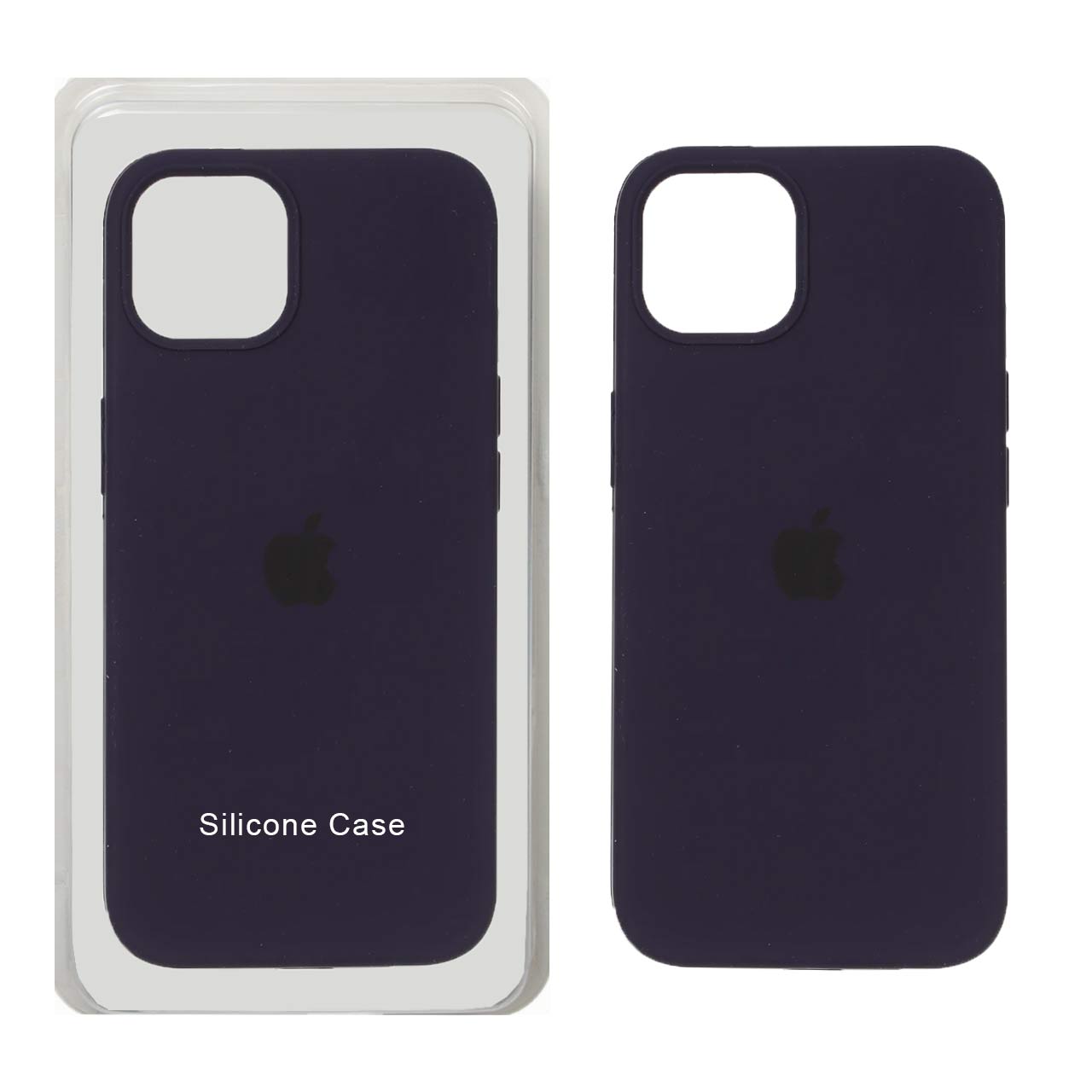 1625638 قاب سیلیکونی پاک کنی اورجینال Apple iPhone 13 / iPhone 14 - بنفش تیره (پک اصلی) - تصویر 1