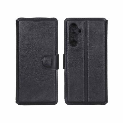 کیف موبایل چرمی مگنتی محافظ لنزدار Samsung Galaxy A54 - مشکی