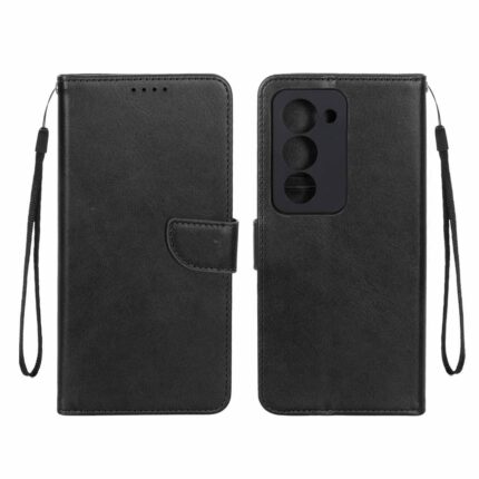 کیف چرمی موبایل مگنتی محافظ لنزدار Xiaomi Redmi 15 4G - مشکی