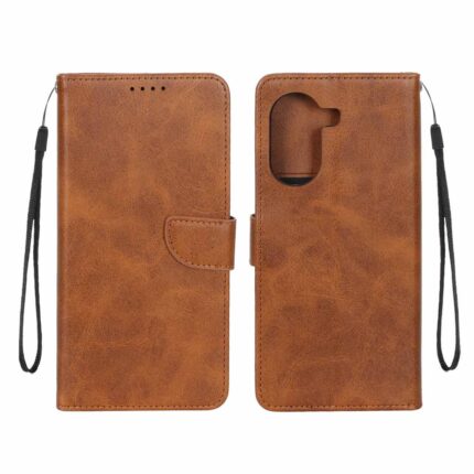 کیف چرمی موبایل مگنتی Xiaomi Poco X7 Pro - عسلی