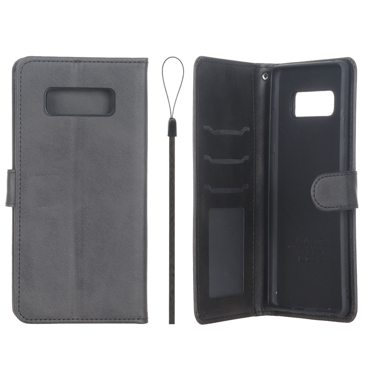 1630288 کیف موبایل مگنتی درجه یک داخل خز MNC Plus مدل Samsung Galaxy Note 8 - مشکی - تصویر 1