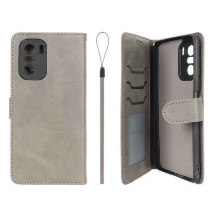 کیف موبایل مگنتی درجه یک داخل خز MNC Plus مدل Xiaomi Poco F3 / Redmi Mi 11i / Redmi K40 - خاکستری