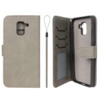 کیف موبایل مگنتی درجه یک داخل خز MNC Plus مدل Samsung Galaxy J6 2018 / J600 - خاکستری