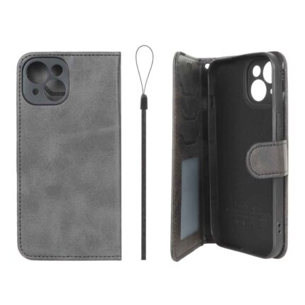 کیف موبایل مگنتی درجه یک داخل خز MNC Plus مدل Apple iPhone 15 - مشکی