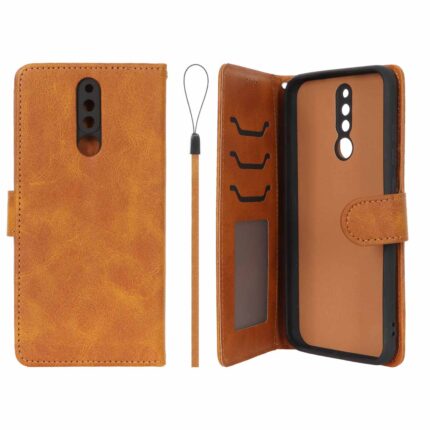 کیف موبایل مگنتی درجه یک داخل خز MNC Plus مدل Xiaomi Redmi 8 - عسلی