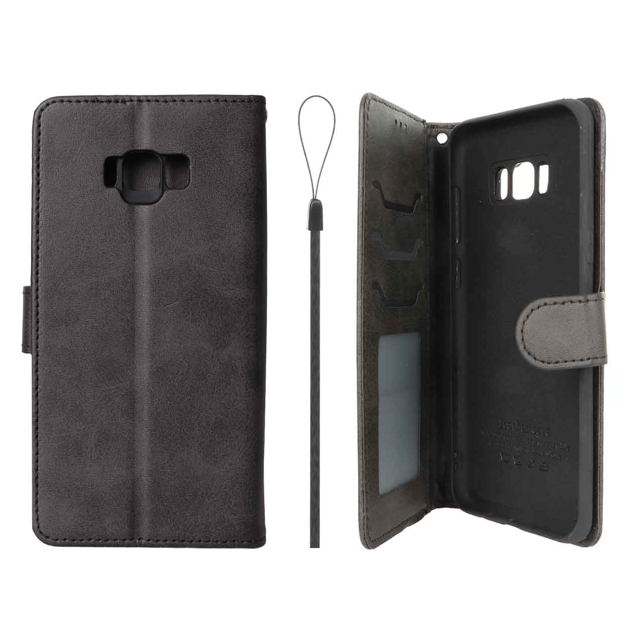 1630648 کیف موبایل مگنتی درجه یک داخل خز MNC Plus مدل Samsung Galaxy S8 Plus - مشکی - تصویر 1