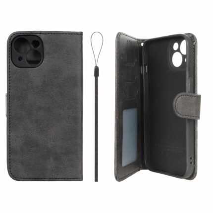 کیف موبایل مگنتی درجه یک داخل خز MNC Plus مدل Apple iPhone 13 / iPhone 14 - مشکی